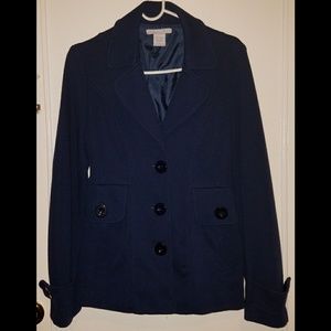 Charlotte Russe Navy Peacoat Knit w/ Woven Lining